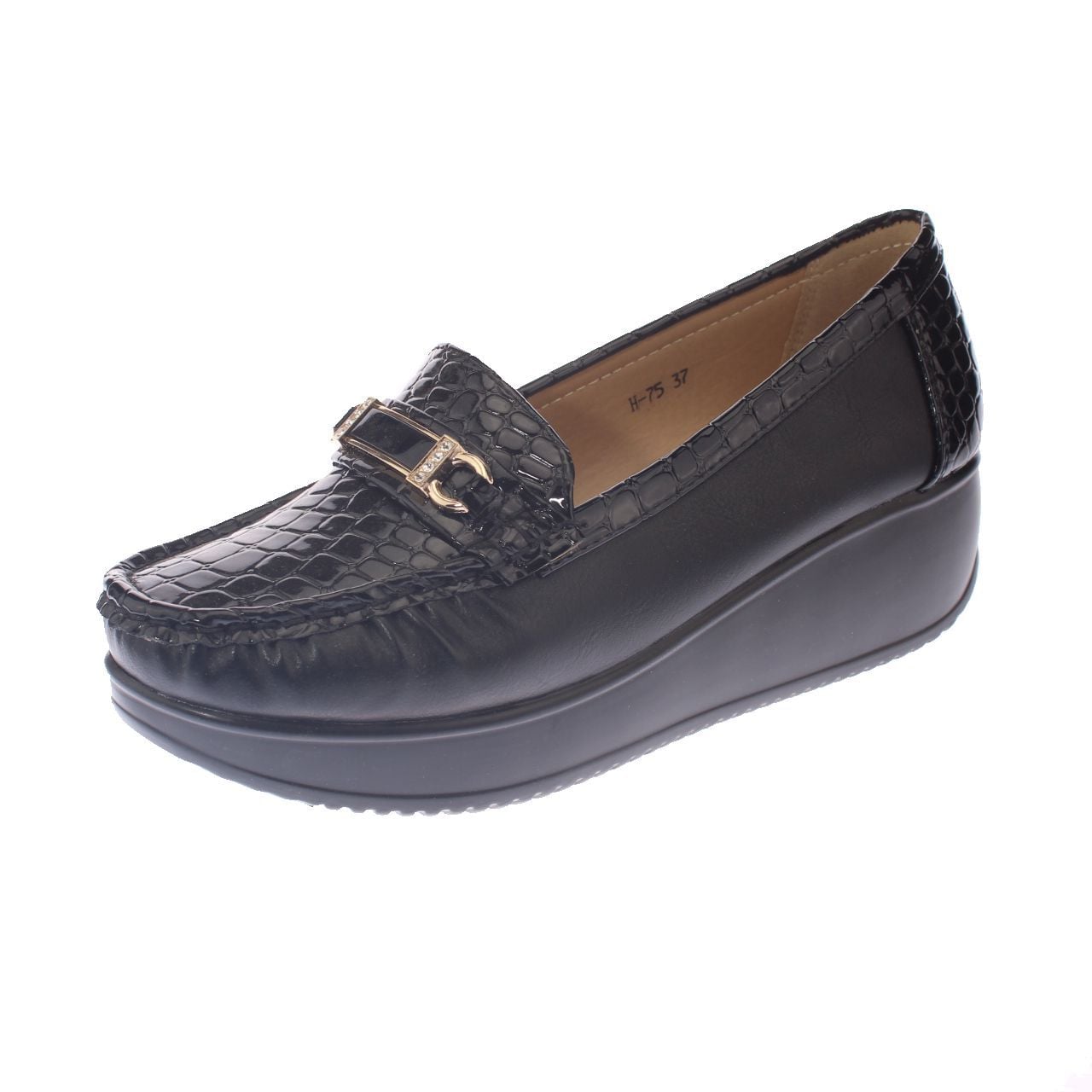 MOCASIN PLATAFOMA NEGRO HUALUN ART. 5H75BLACK - 1