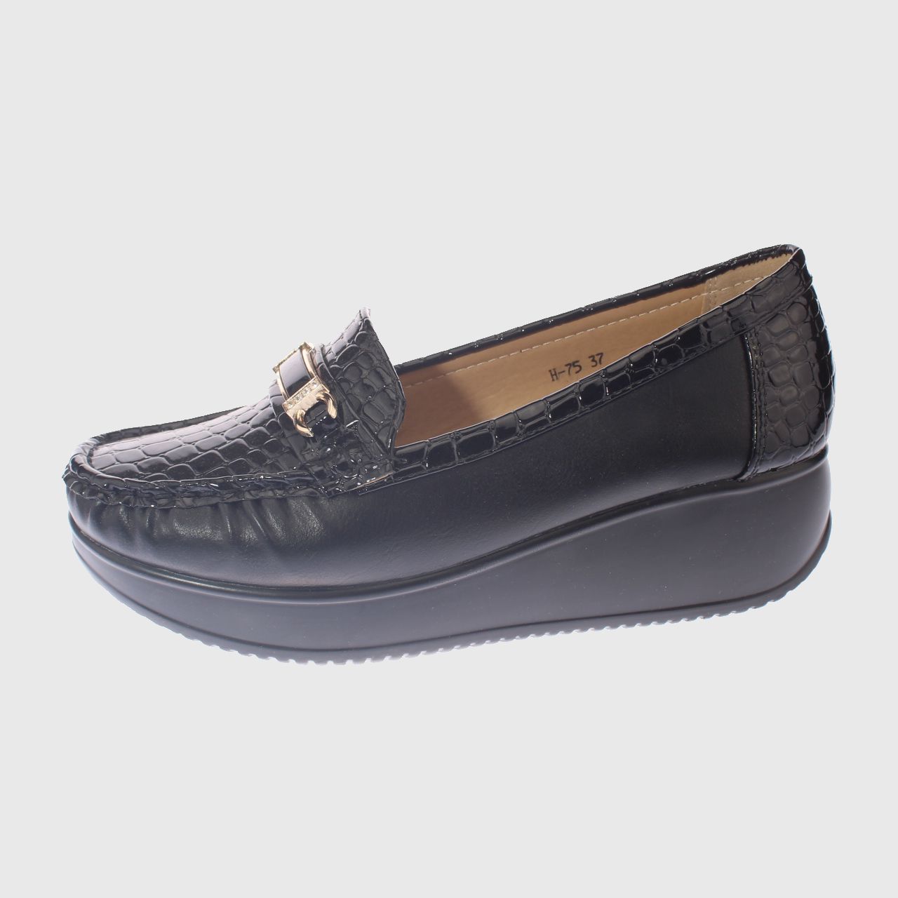 MOCASIN PLATAFOMA NEGRO HUALUN ART. 5H75BLACK - 2