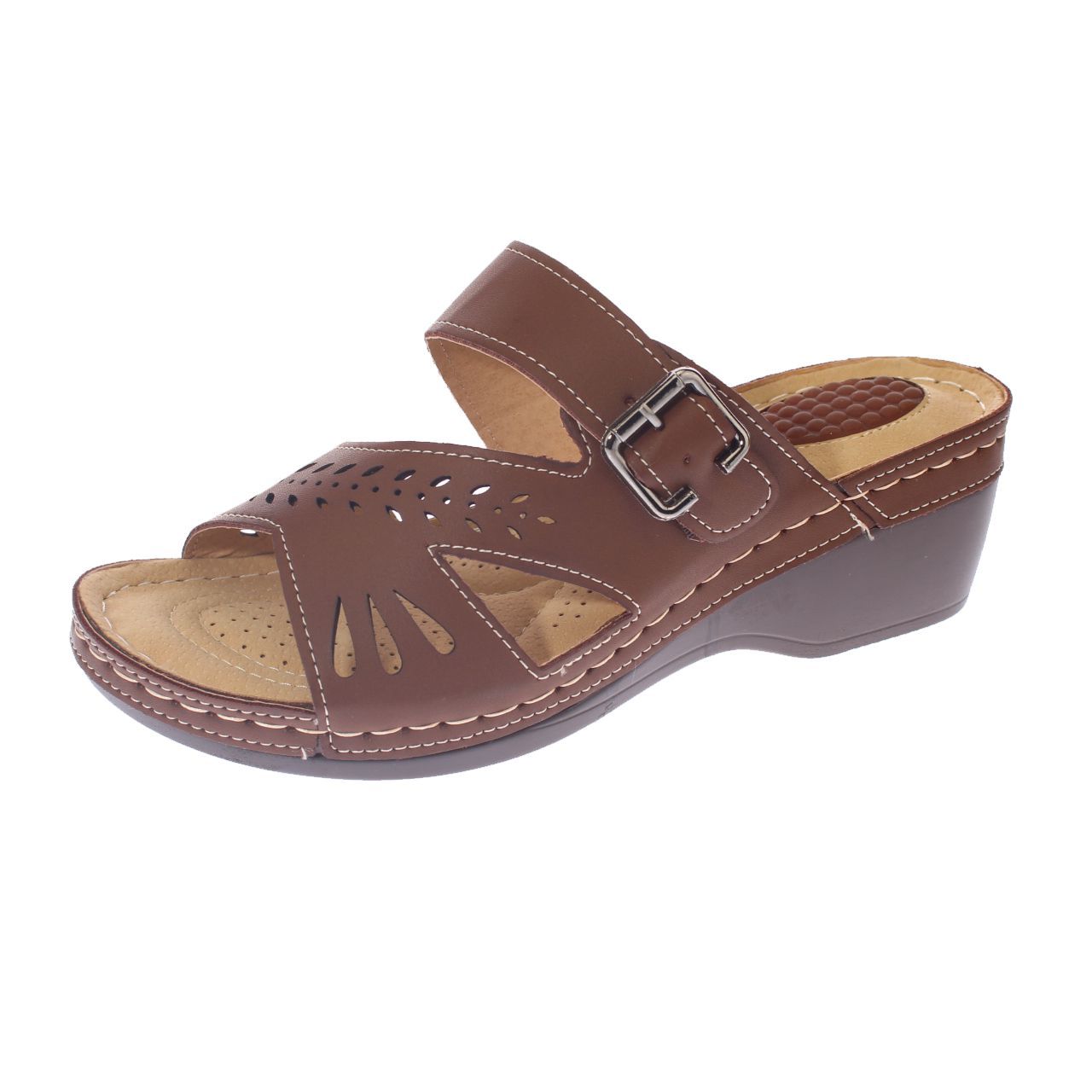 SANDALIA CONFORT CAFE  MODELO ITALIANO ART. 5ASK73324BROWN - 1