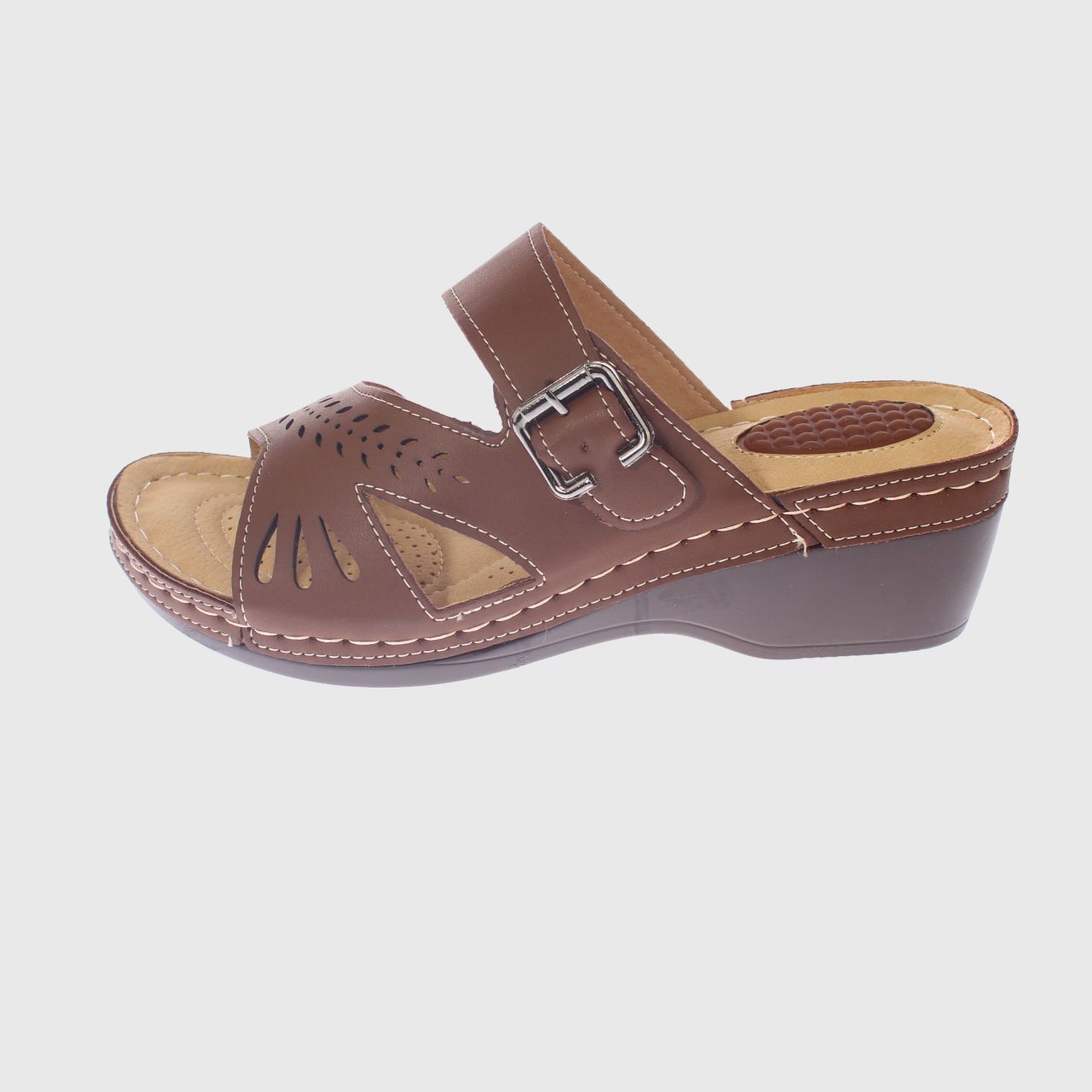 SANDALIA CONFORT CAFE  MODELO ITALIANO ART. 5ASK73324BROWN - 2