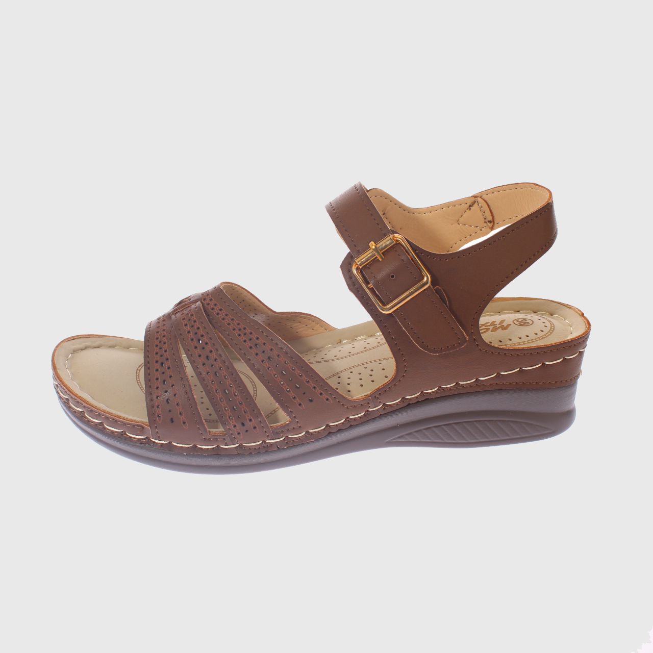 SANDALIA CONFORT CAFE  MODELO ITALIANO ART. 5ASK76603BROWN - 2