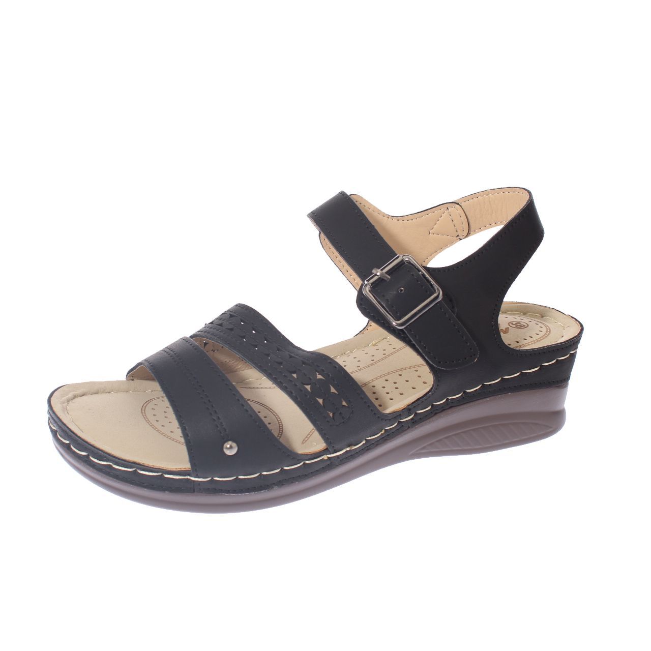 SANDALIAS MUJER VÍA FRANCA NEGRO CONFORT MODELO ITALIANO ART. 5ASK76601BLACK - 1