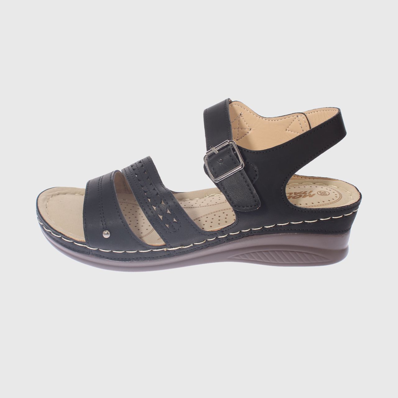 SANDALIAS MUJER VÍA FRANCA NEGRO CONFORT MODELO ITALIANO ART. 5ASK76601BLACK - 2