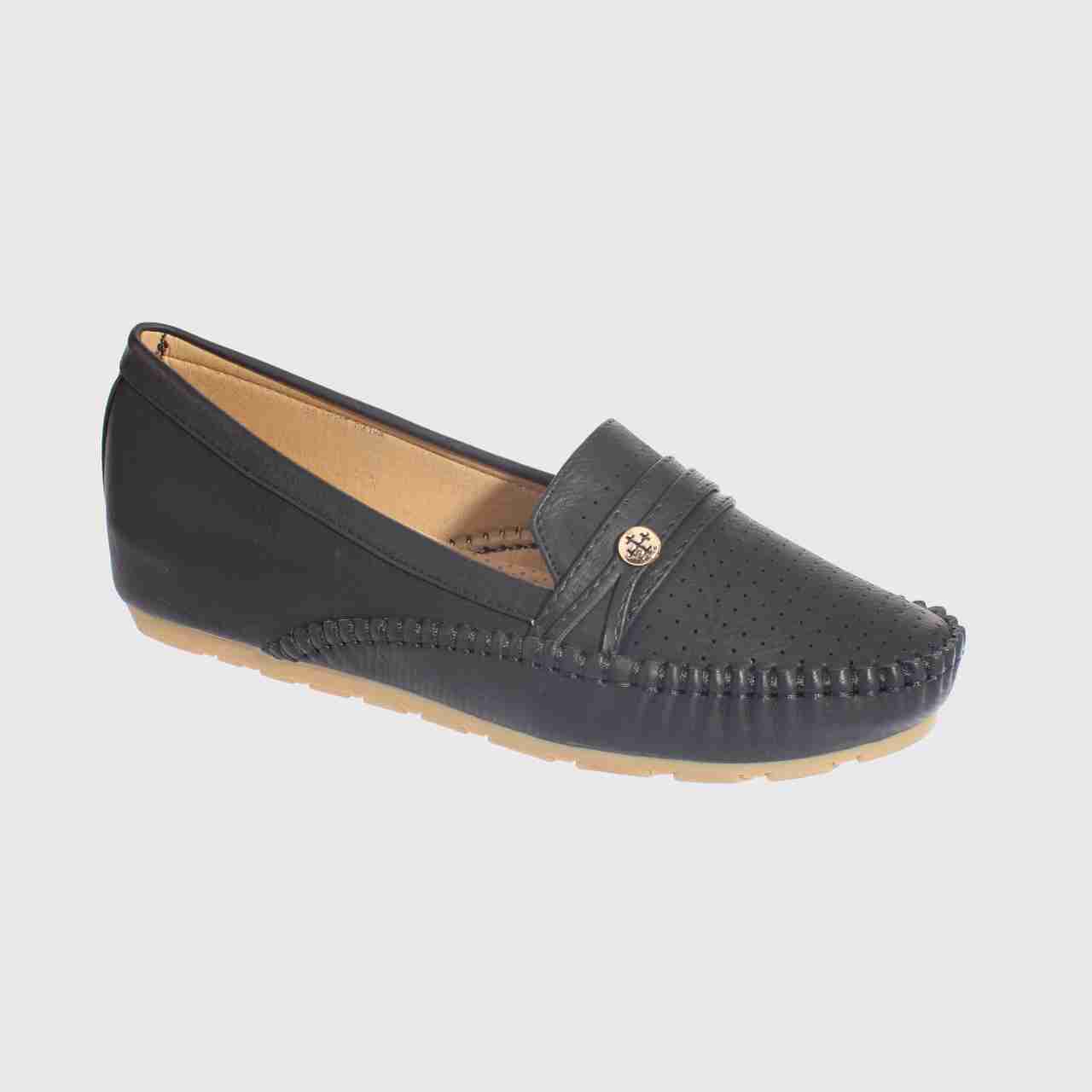 MOCASINES MUJER VIA FRANCA NEGRO CONFORT BBO ART. 5TS1809 - 1
