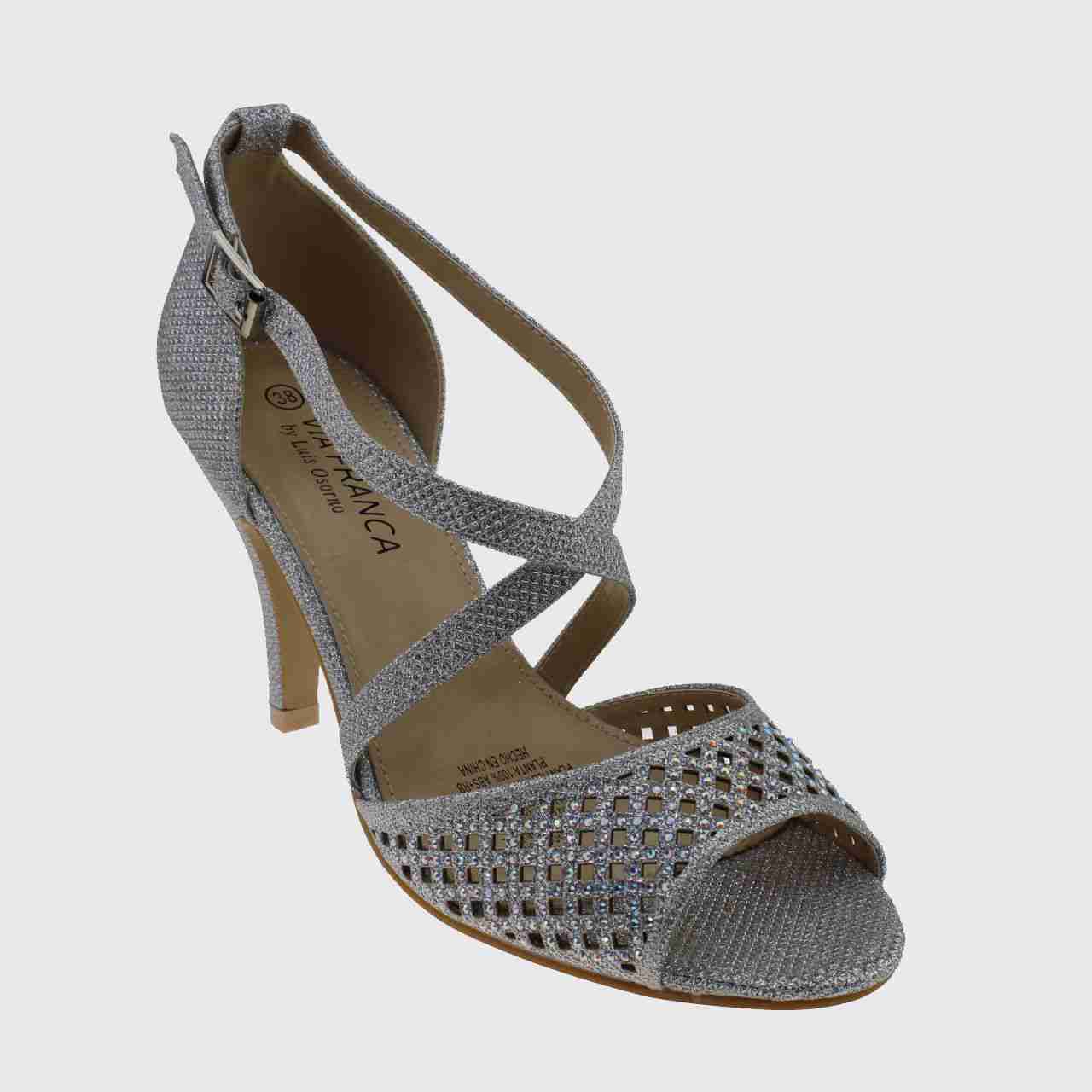 SANDALIAS MUJER VIA FRANCA FIESTA PLATA ART. 5G8244PLATA1 - 1