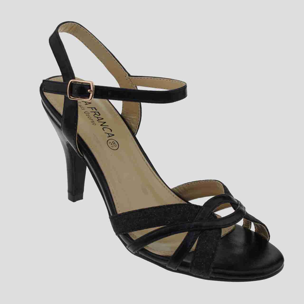 SANDALIAS MUJER VIA FRANCA FIESTA ART. 5G82421 NEGRO - 1