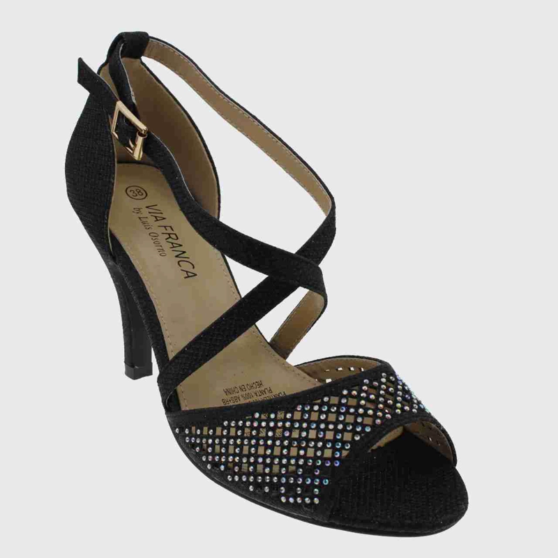 SANDALIAS MUJER VIA FRANCA FIESTA ART. 5G82441 NEGRO - 1