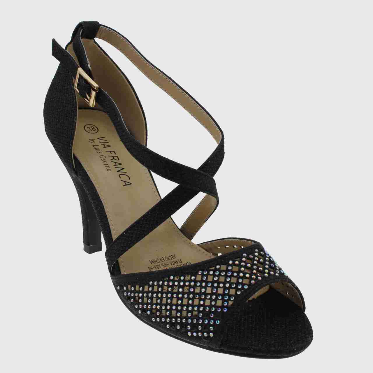 SANDALIAS MUJER VIA FRANCA FIESTA ART. 5G82441 NEGRO - 1
