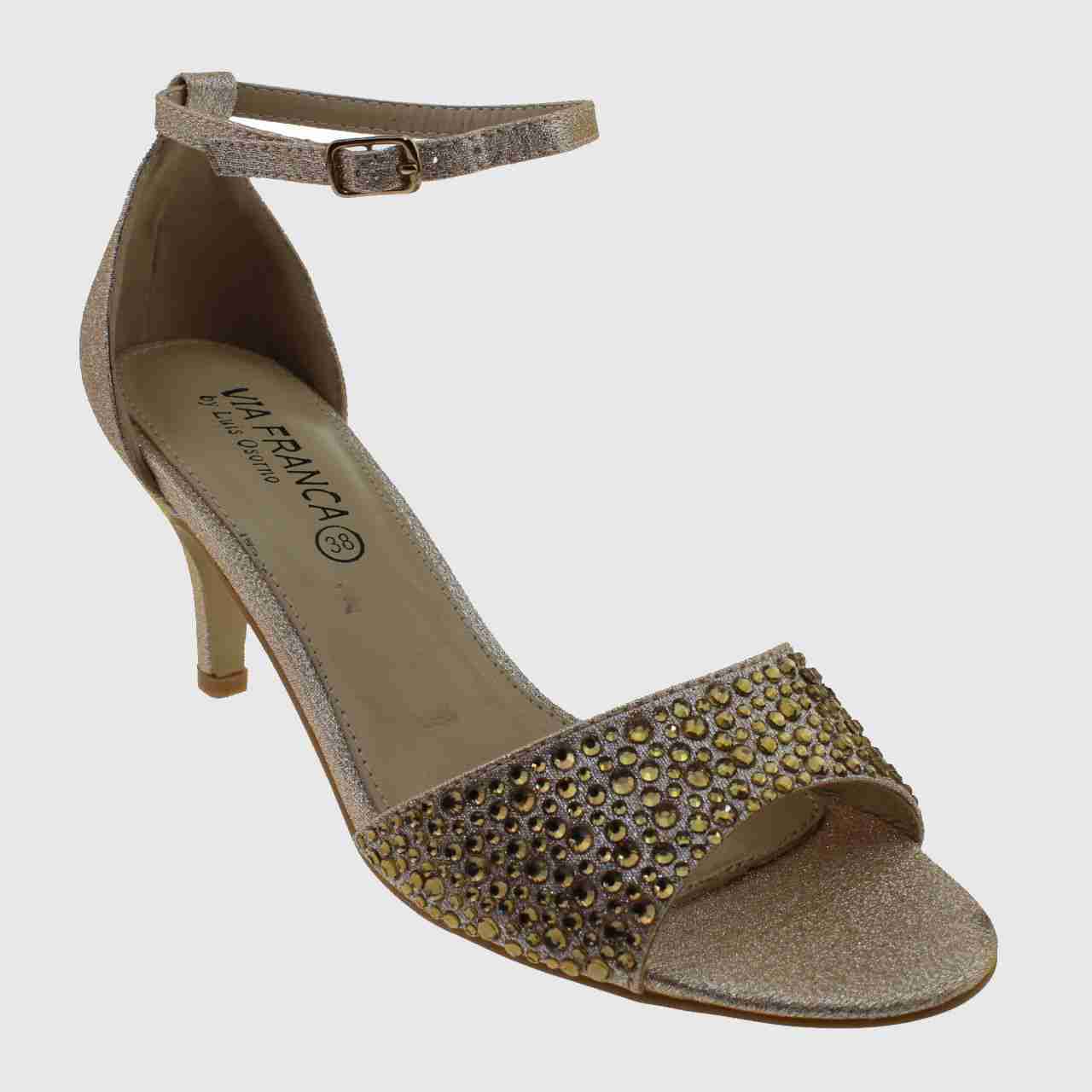 SANDALIAS MUJER VIA FRANCA FIESTA CHAMPAGNE ART. 5G8247CHAMP1 - 1