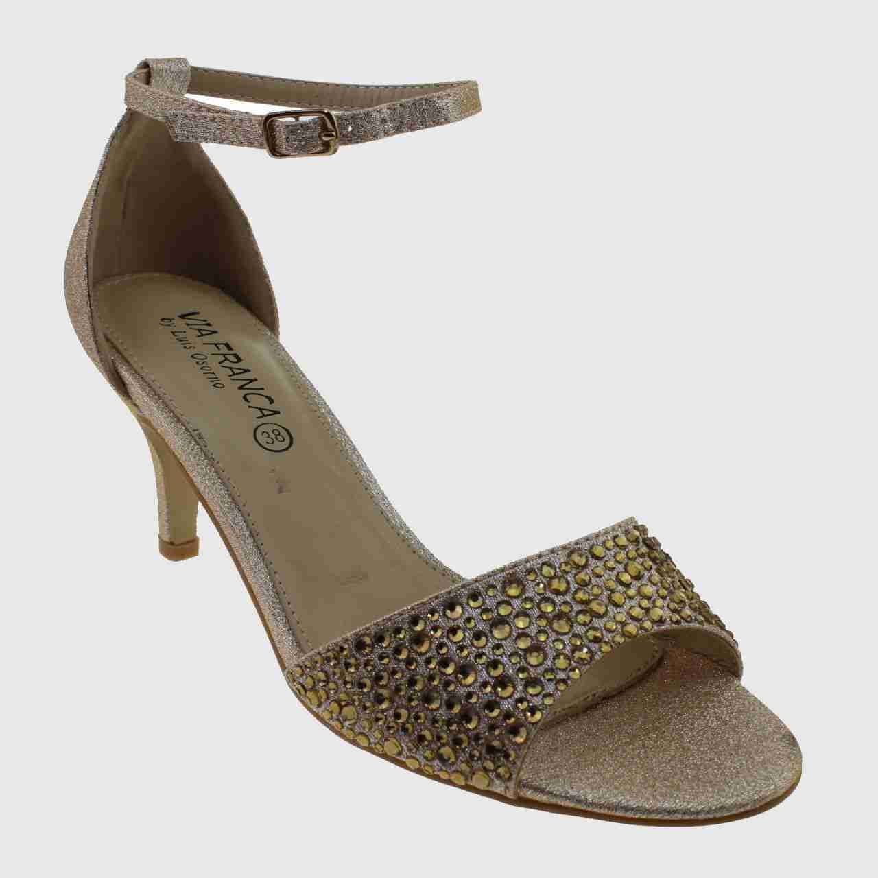 SANDALIAS MUJER VIA FRANCA FIESTA CHAMPAGNE ART. 5G8247CHAMP1 - 1