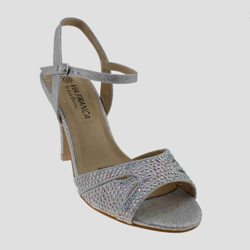 SANDALIAS MUJER VIA FRANCA FIESTA PLATA ART. 5G8241PLATA1 - 1
