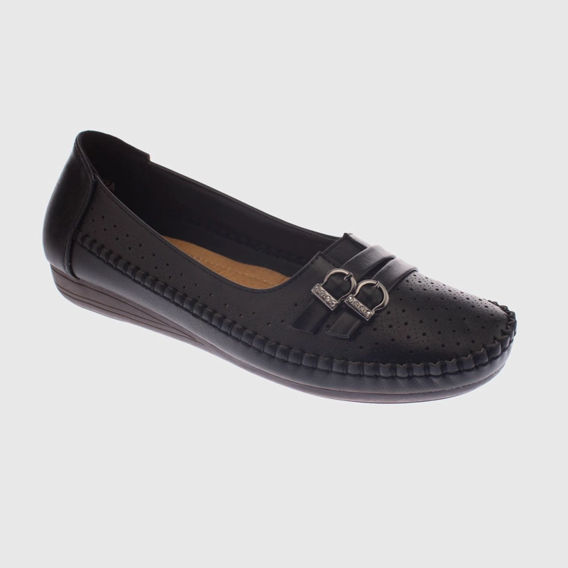 MOCASIN NEGRO MODELO ITALIANO ART. 5ASK64243BLACK - 1