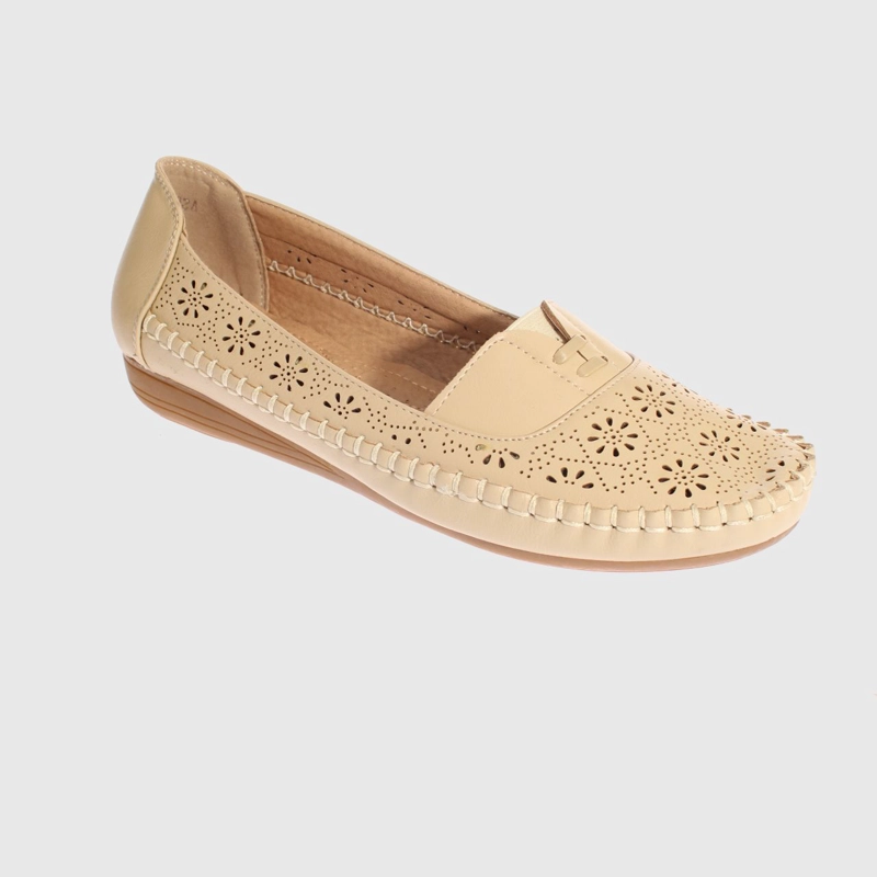 MOCASIN BEIGE MODELO ITALIANO ART. 5ASK64247BEIGE - 1