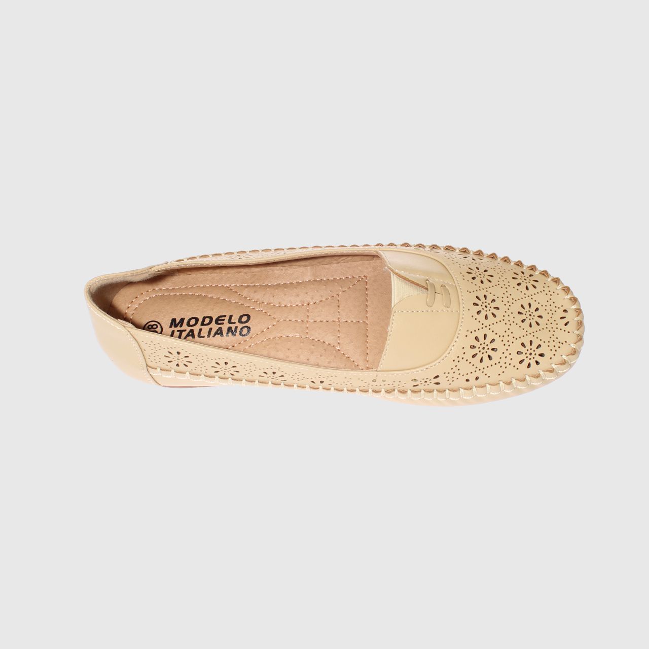 MOCASINES MUJER VIA FRANCA BEIGE MODELO ITALIANO ART. 5ASK64247 - 5