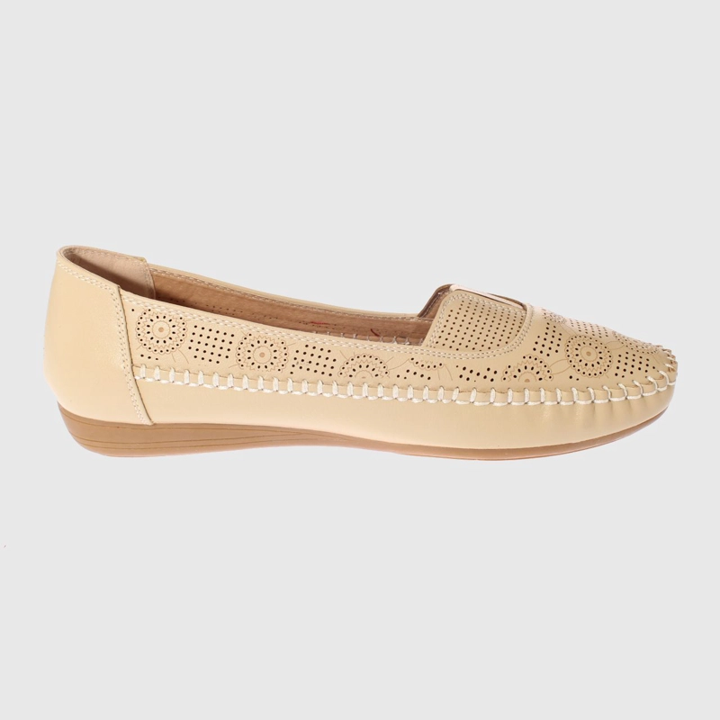 MOCASINES MUJER VIA FRANCA BEIGE MODELO ITALIANO ART. 5ASK64244 - 4