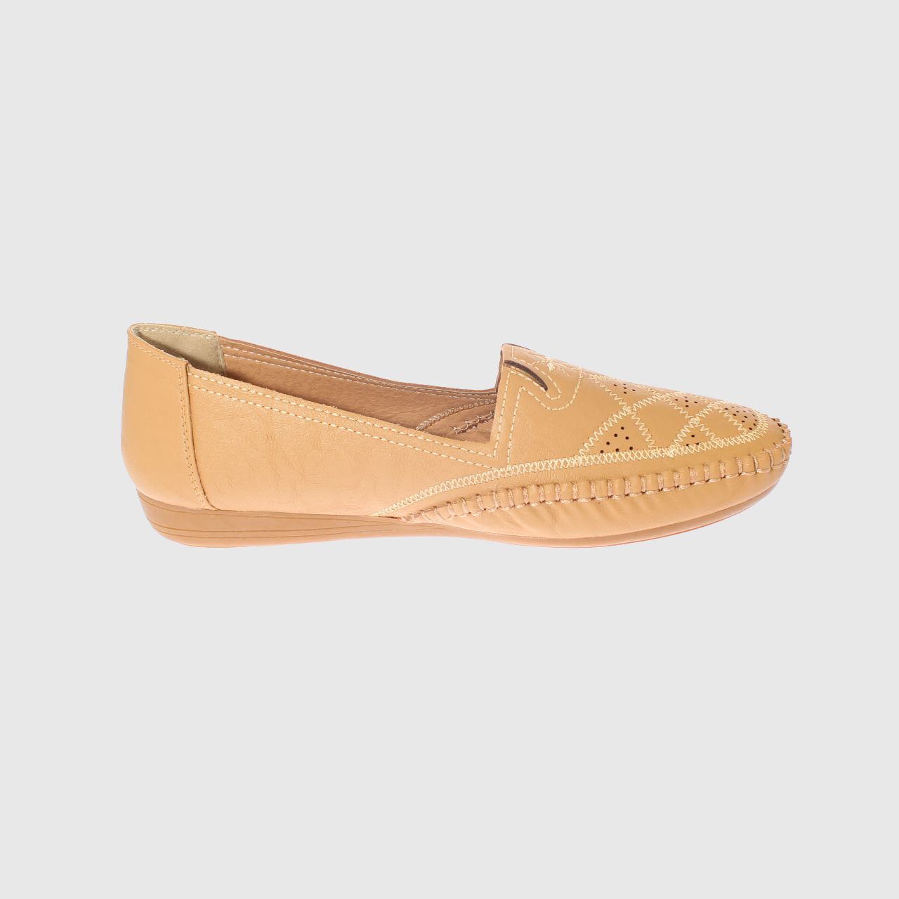 MOCASINES MUJER VIA FRANCA CAMEL MODELO ITALIANO ART. 5ASK64248 - 4