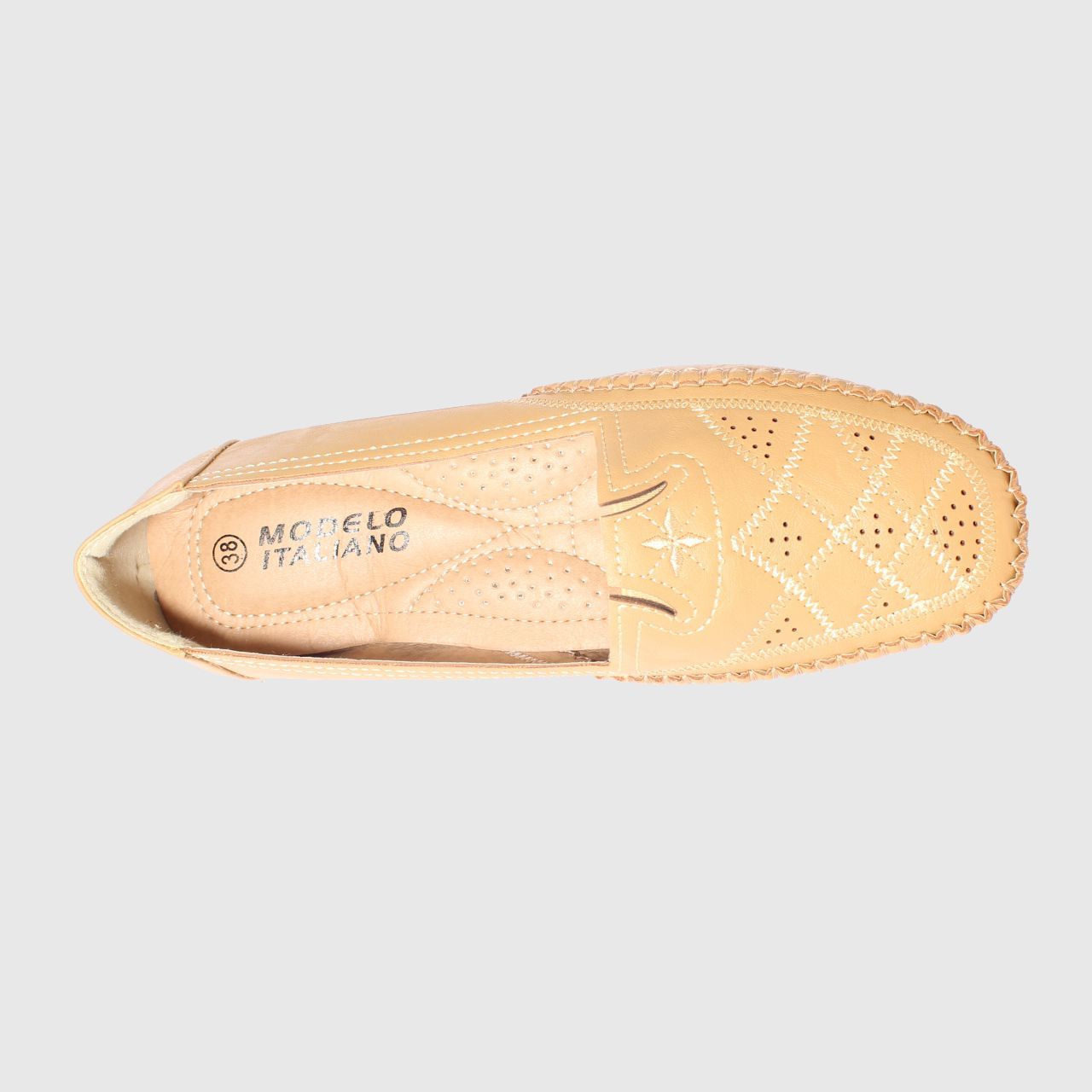 MOCASINES MUJER VIA FRANCA CAMEL MODELO ITALIANO ART. 5ASK64248 - 5