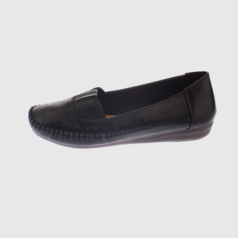 MOCASINES MUJER VIA FRANCA NEGRO MODELO ITALIANO ART. 5ASK64244 - 2