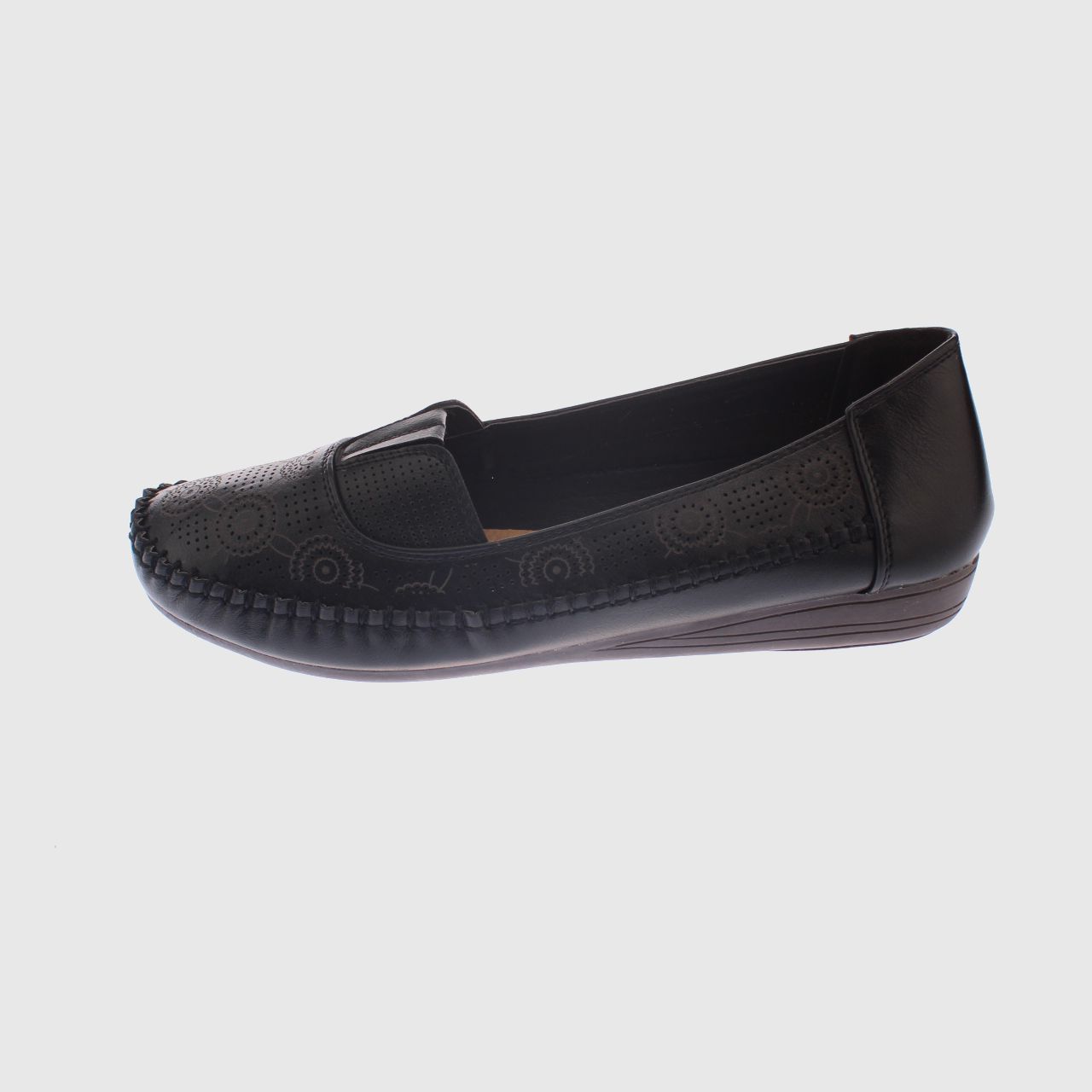 MOCASINES MUJER VIA FRANCA NEGRO MODELO ITALIANO ART. 5ASK64244 - 2