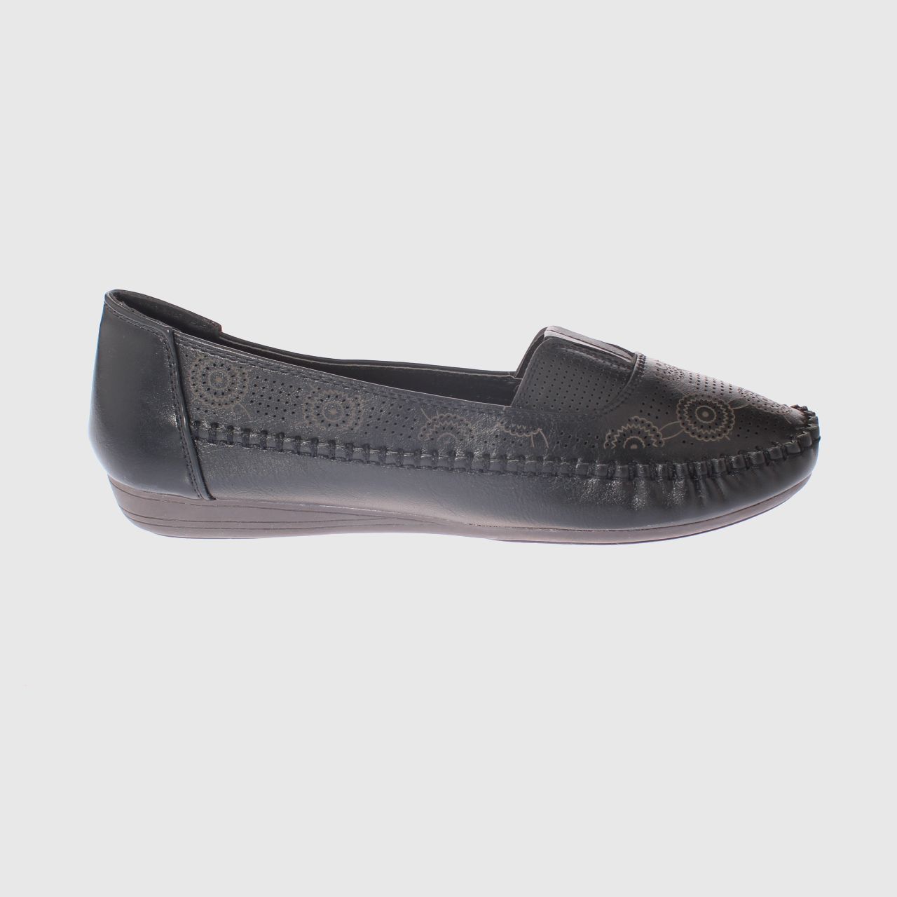 MOCASINES MUJER VIA FRANCA NEGRO MODELO ITALIANO ART. 5ASK64244 - 4
