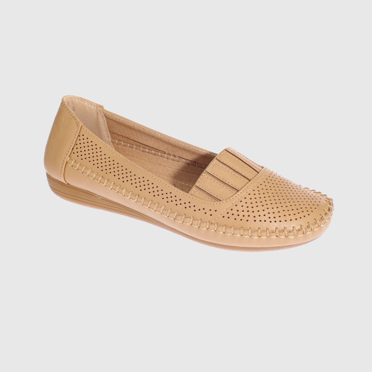 MOCASINES MUJER VIA FRANCA CAMEL MODELO ITALIANO ART. 5ASK64239L - 1