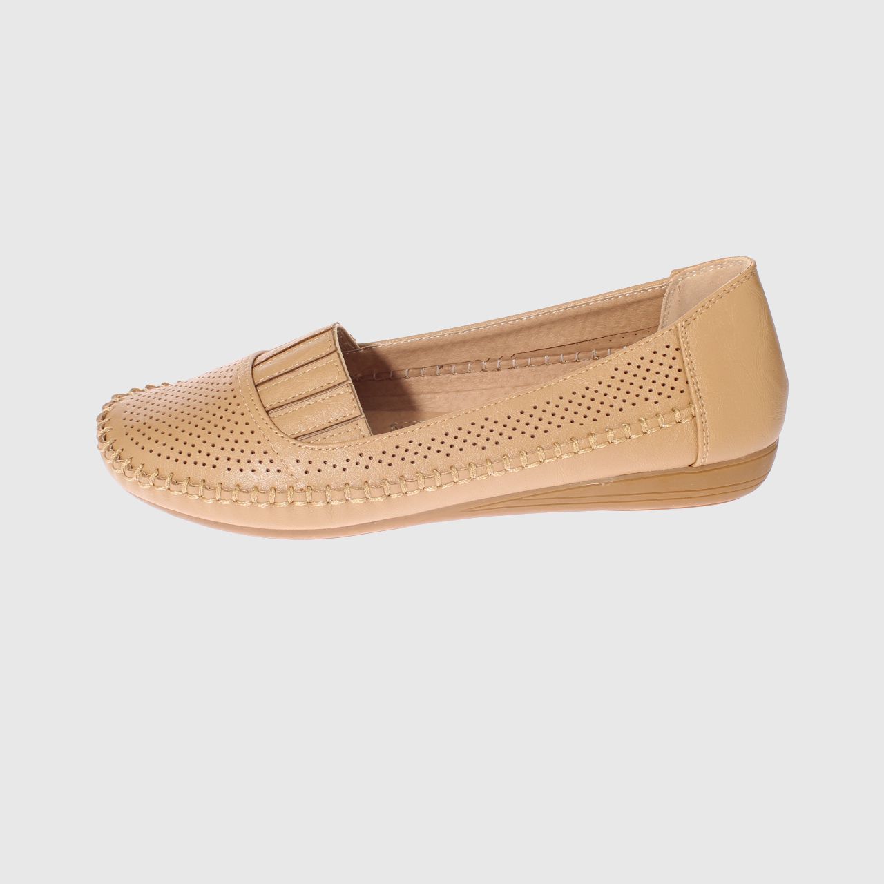 MOCASINES MUJER VIA FRANCA CAMEL MODELO ITALIANO ART. 5ASK64239L - 2