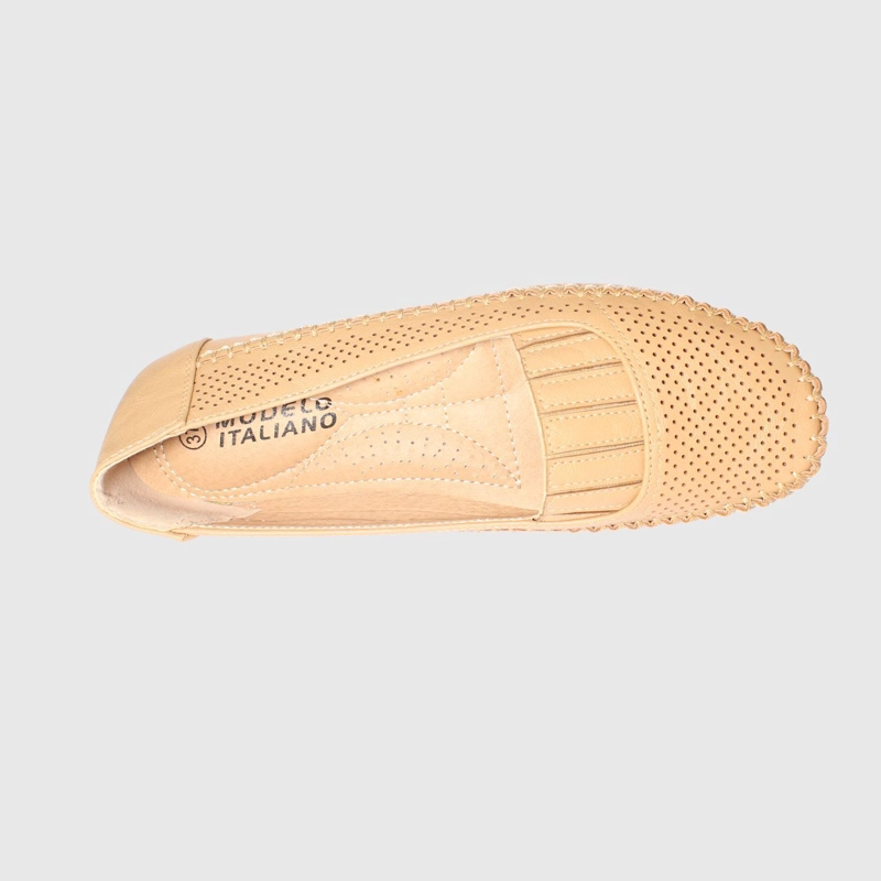 MOCASINES MUJER VIA FRANCA CAMEL MODELO ITALIANO ART. 5ASK64239L - 5