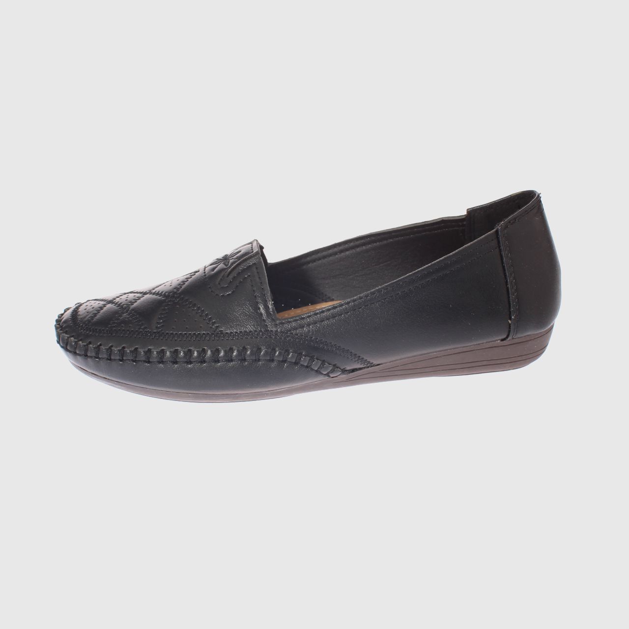MOCASINES MUJER VIA FRANCA NEGRO MODELO ITALIANO ART. 5ASK64248 - 2