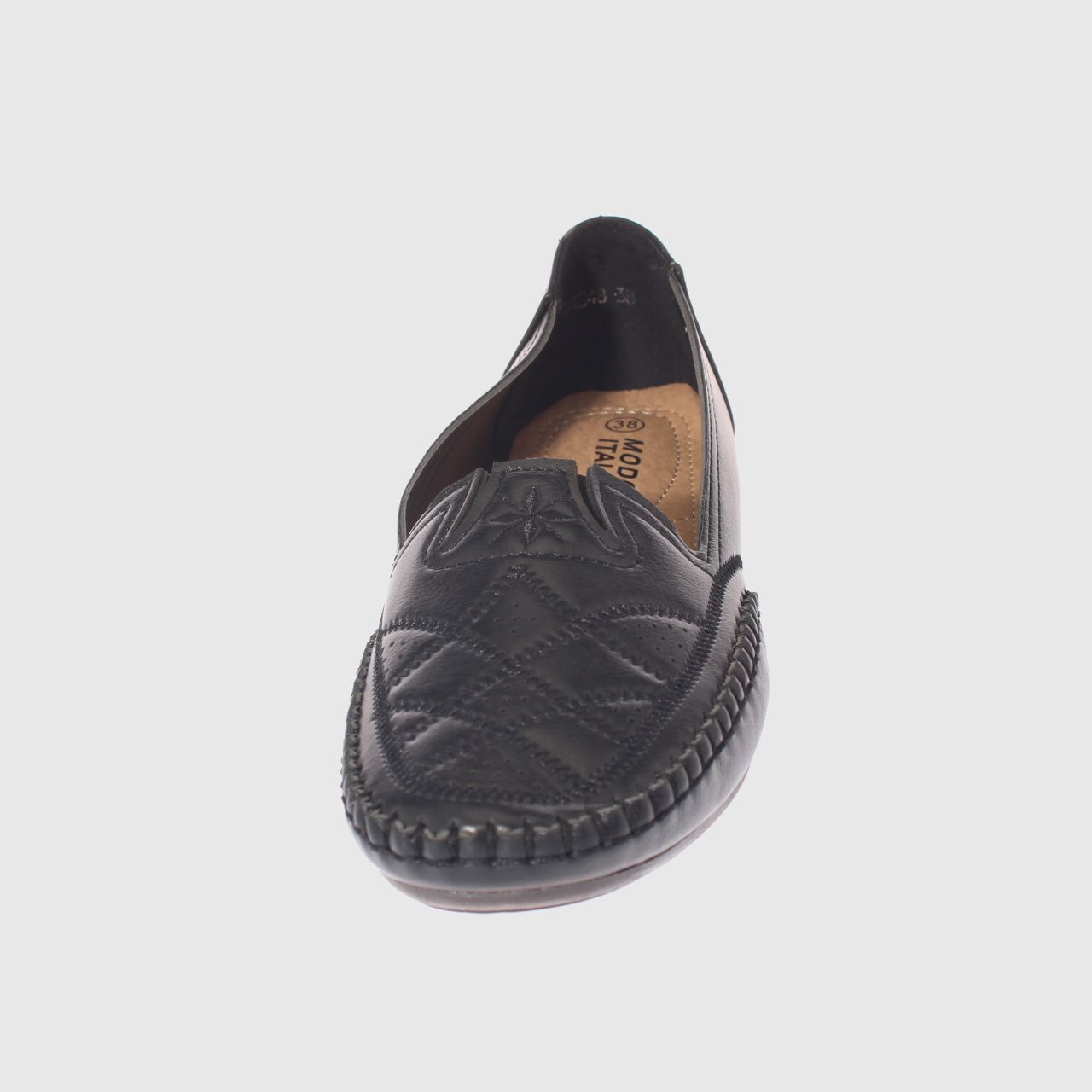 MOCASINES MUJER VIA FRANCA NEGRO MODELO ITALIANO ART. 5ASK64248 - 3