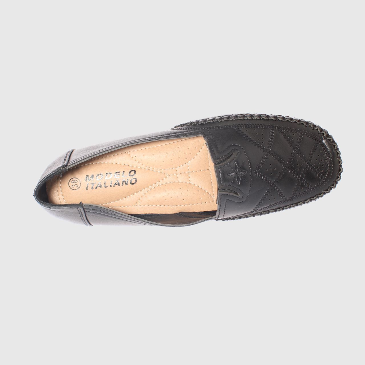 MOCASINES MUJER VIA FRANCA NEGRO MODELO ITALIANO ART. 5ASK64248 - 6