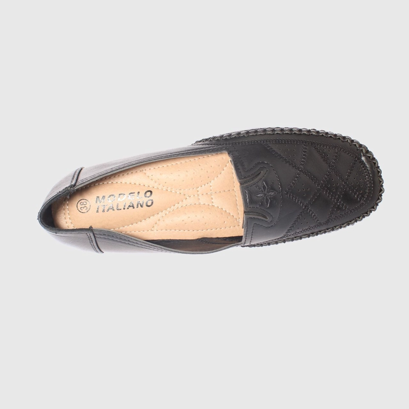 MOCASIN NEGRO MODELO ITALIANO ART. 5ASK64248BLACK - 6
