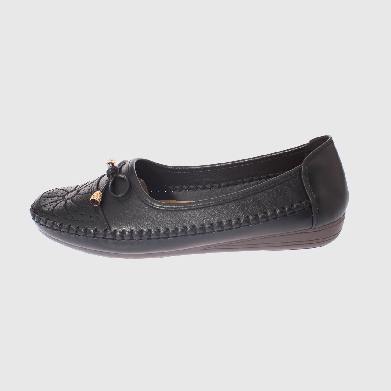 MOCASINES MUJER VIA FRANCA NEGRO MODELO ITALIANO ART. 5ASK64237 - 2