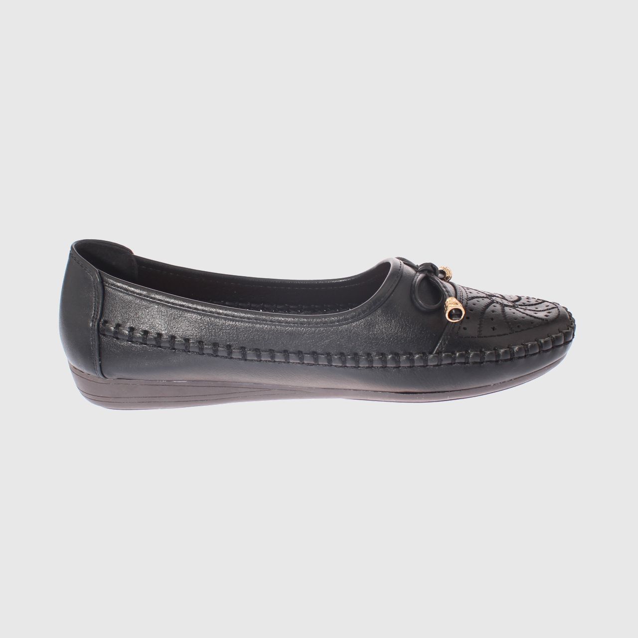 MOCASINES MUJER VIA FRANCA NEGRO MODELO ITALIANO ART. 5ASK64237 - 4