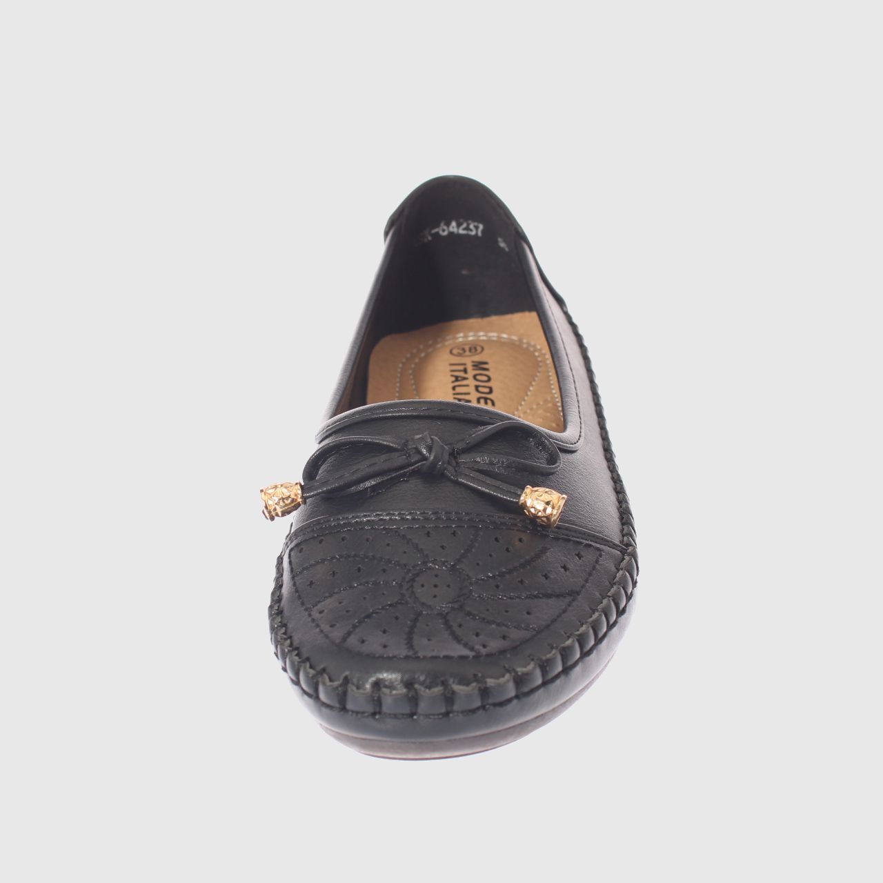 MOCASINES MUJER VIA FRANCA NEGRO MODELO ITALIANO ART. 5ASK64237 - 6