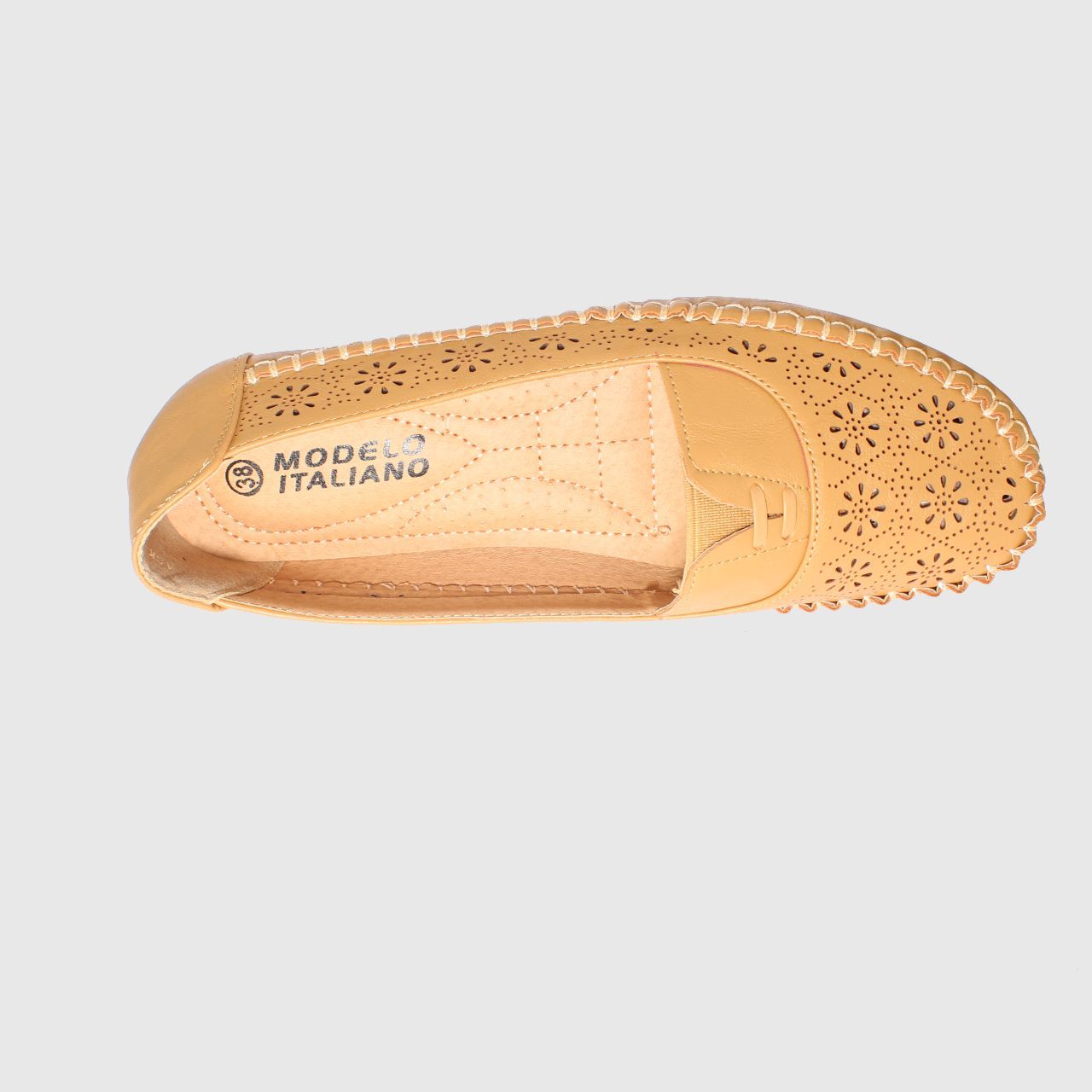 MOCASINES MUJER VIA FRANCA CAMEL MODELO ITALIANO ART. 5ASK64247 - 5