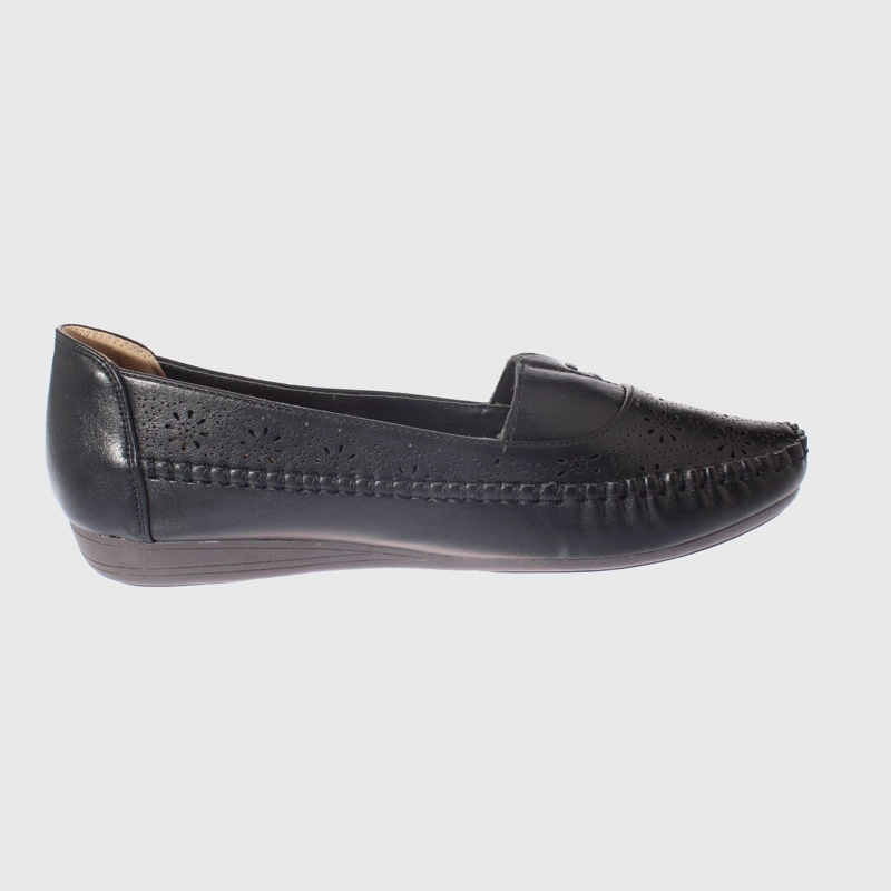MOCASINES MUJER VIA FRANCA NEGRO MODELO ITALIANO ART. 5ASK64247 - 4