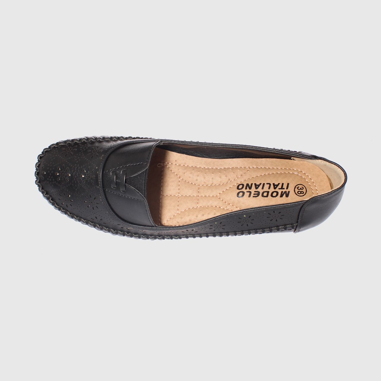 MOCASINES MUJER VIA FRANCA NEGRO MODELO ITALIANO ART. 5ASK64247 - 6