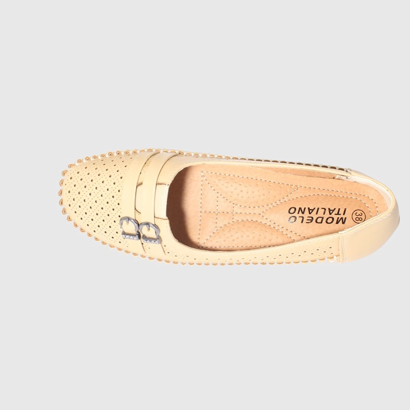 MOCASIN BEIGE MODELO ITALIANO ART. 5ASK64243BEIGE - 5