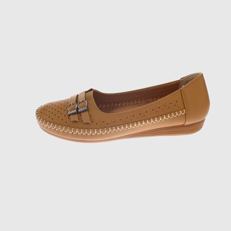 MOCASINES MUJER VIA FRANCA CAMEL MODELO ITALIANO ART. 5ASK64243 - 2
