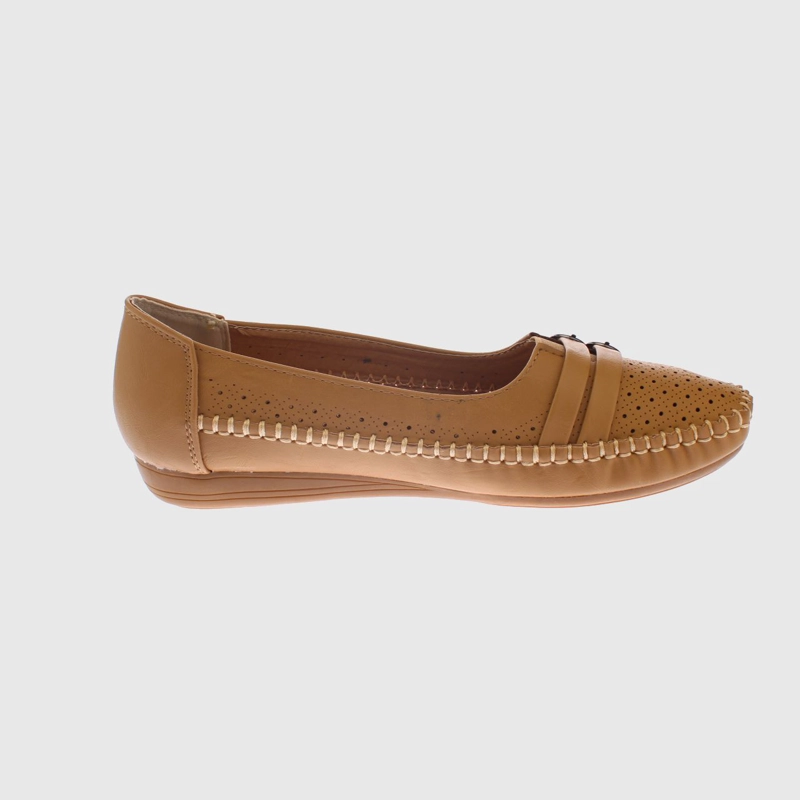 MOCASINES MUJER VIA FRANCA CAMEL MODELO ITALIANO ART. 5ASK64243 - 4