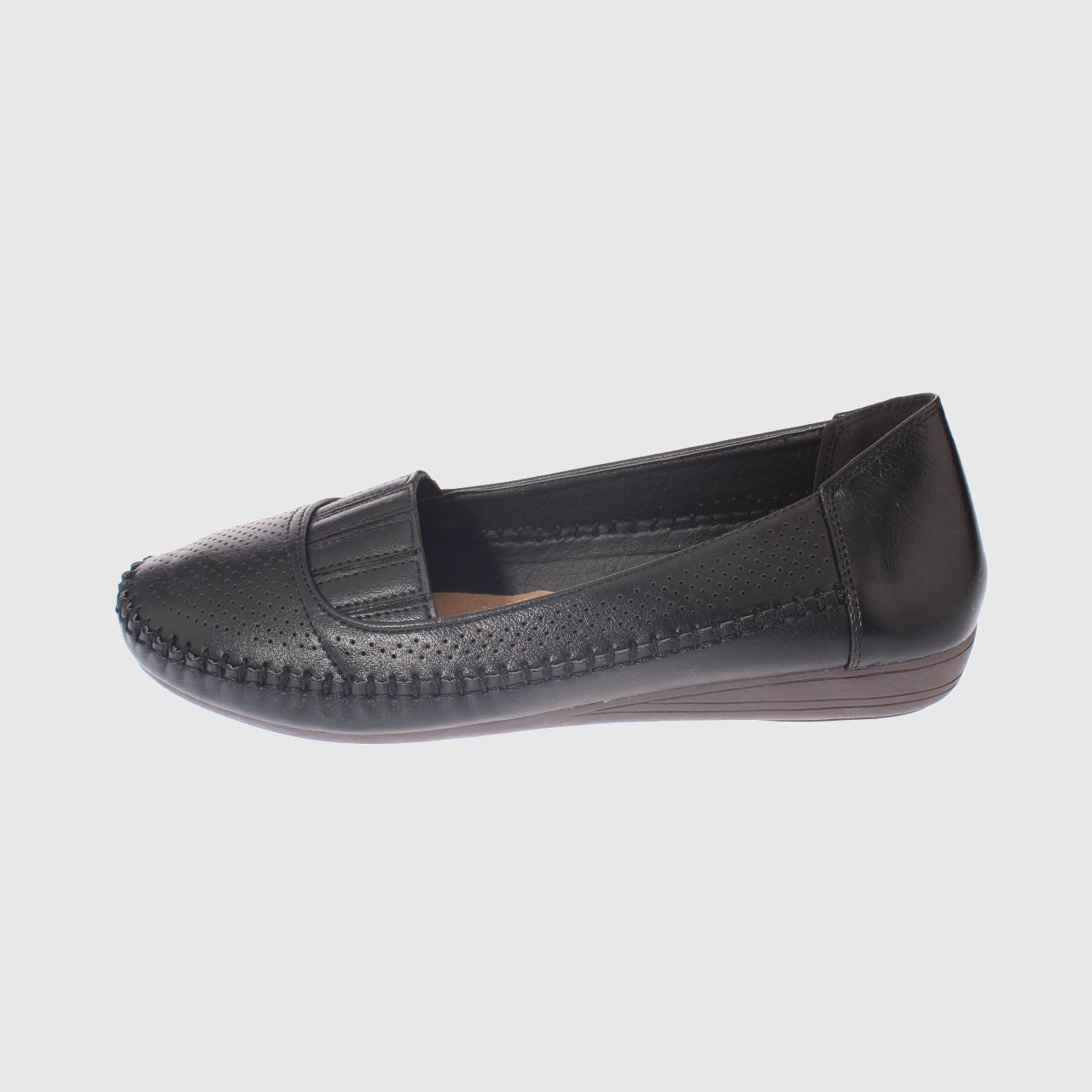 MOCASINES MUJER VIA FRANCA NEGRO MODELO ITALIANO ART. 5ASK64239 - 2