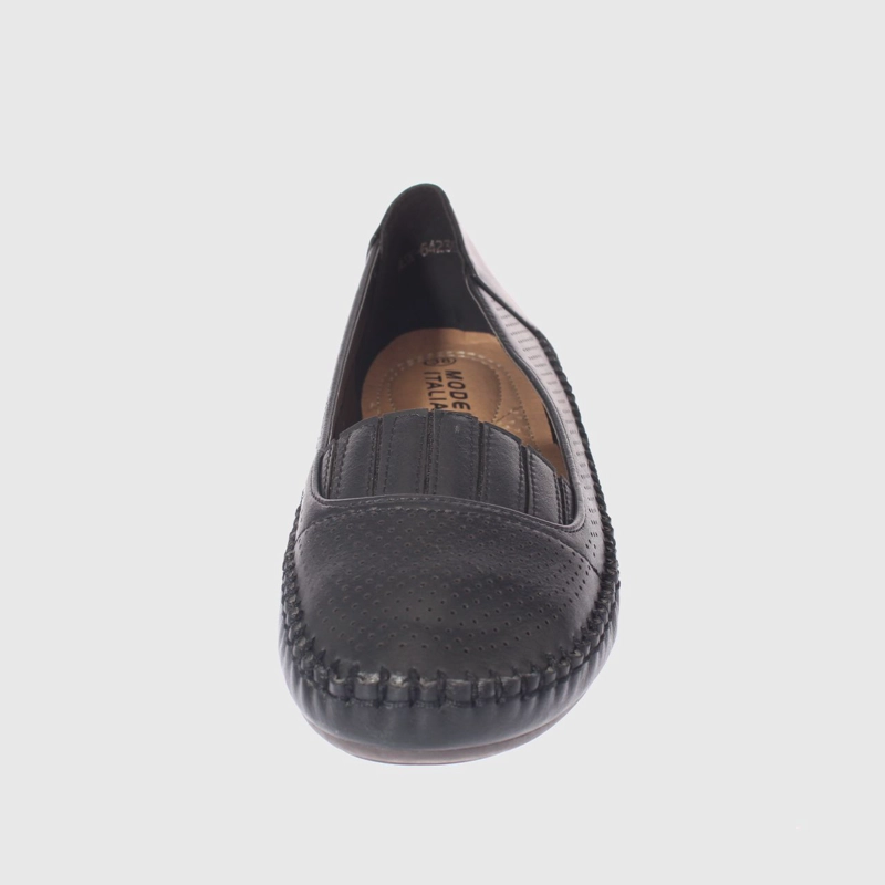 MOCASINES MUJER VIA FRANCA NEGRO MODELO ITALIANO ART. 5ASK64239 - 3