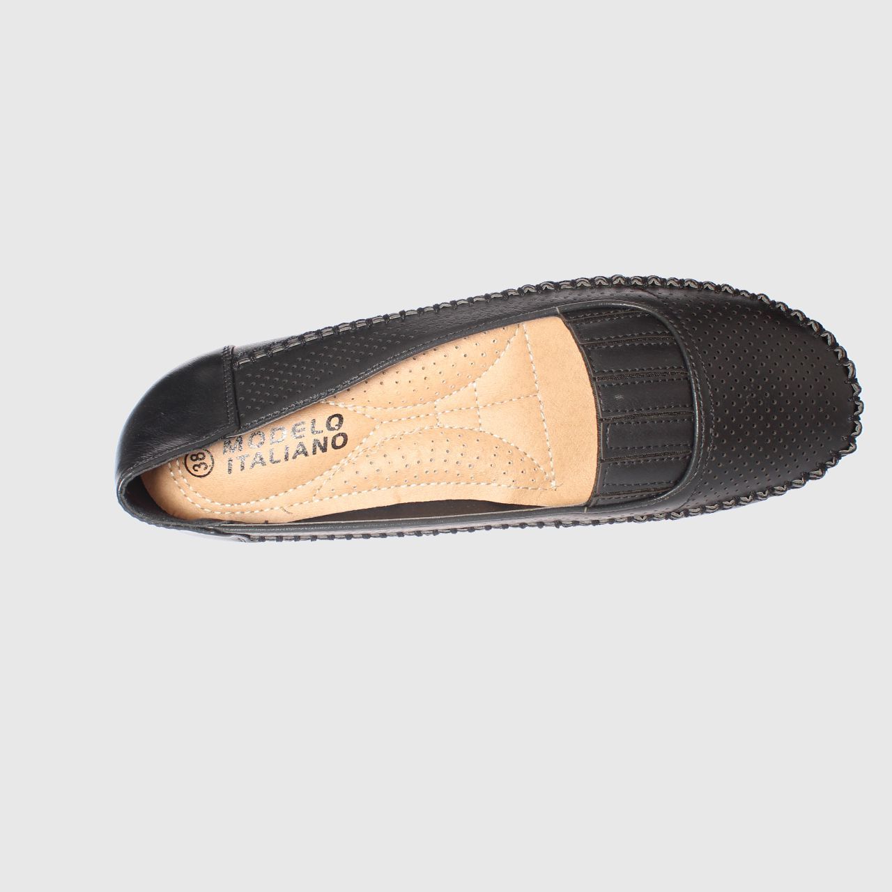 MOCASINES MUJER VIA FRANCA NEGRO MODELO ITALIANO ART. 5ASK64239 - 6