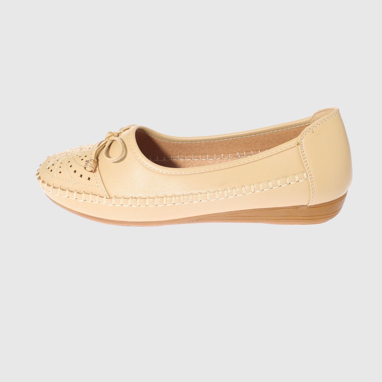 MOCASINES MUJER VIA FRANCA BEIGE MODELO ITALIANO ART. 5ASK64237 - 2