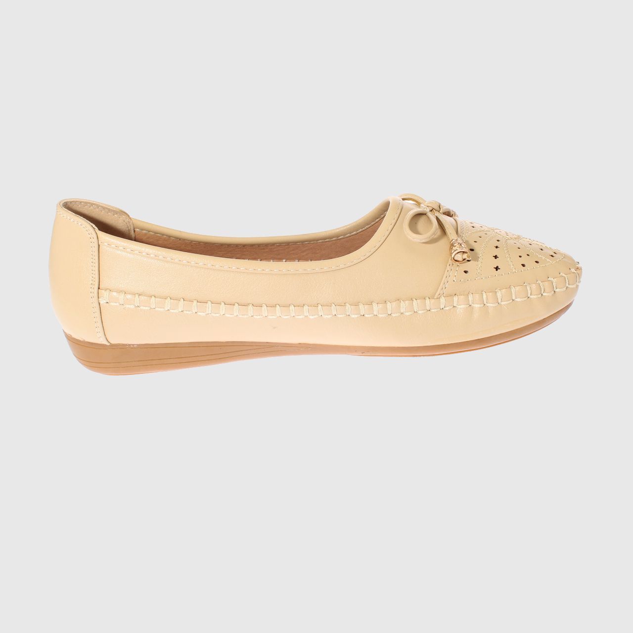 MOCASINES MUJER VIA FRANCA BEIGE MODELO ITALIANO ART. 5ASK64237 - 4