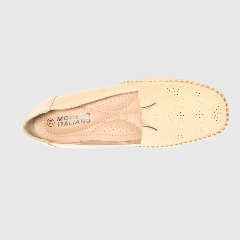 MOCASIN BEIGE MODELO ITALIANO ART. 5ASK64248BEIGE - 6