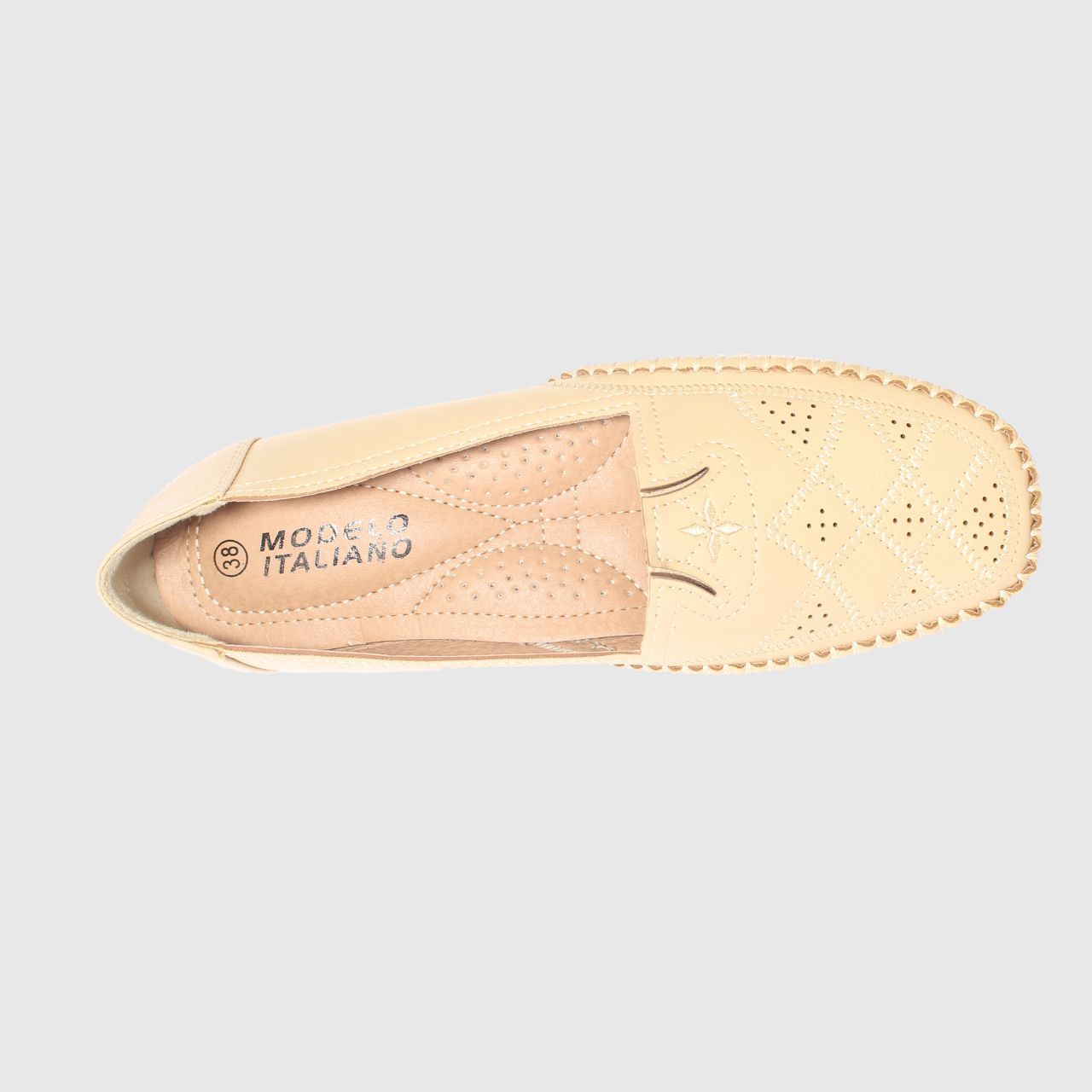 MOCASINES MUJER VIA FRANCA BEIGE MODELO ITALIANO ART. 5ASK64248 - 6