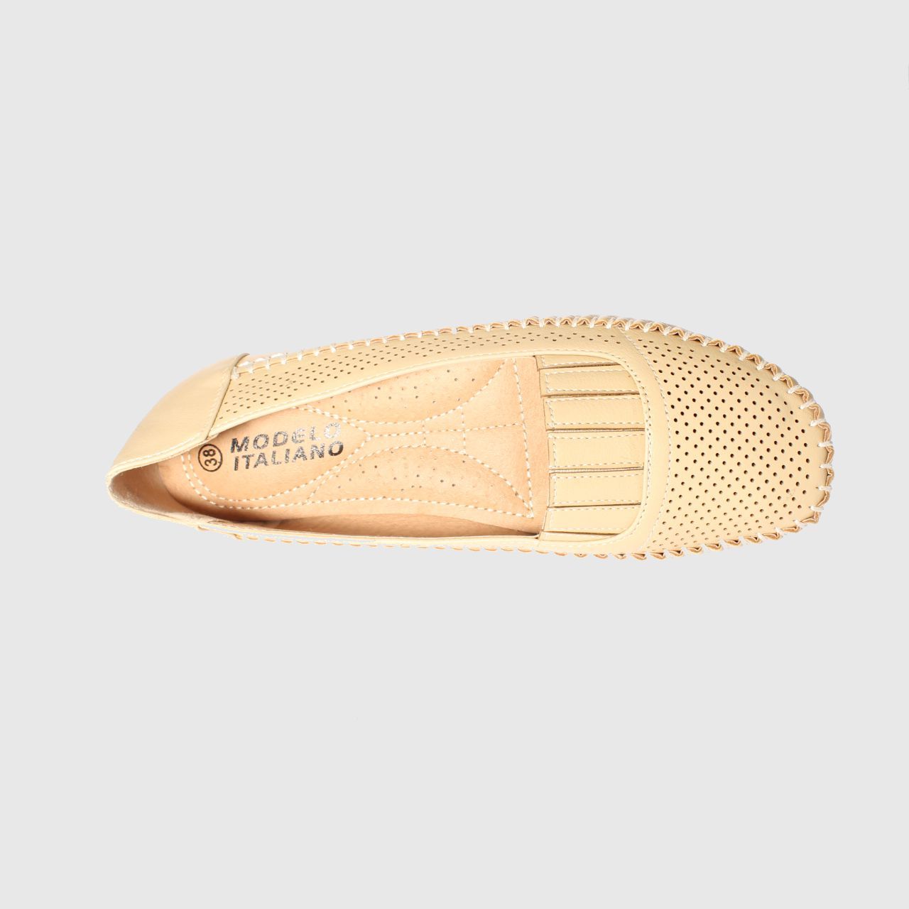 MOCASINES MUJER VIA FRANCA BEIGE MODELO ITALIANO ART. 5ASK64239 - 5