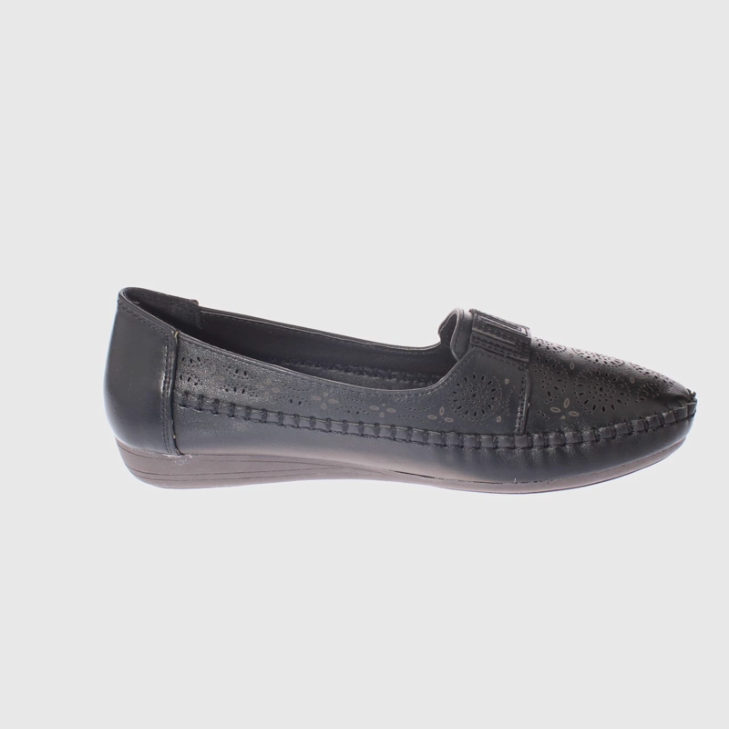 MOCASINES MUJER VIA FRANCA NEGRO MODELO ITALIANO ART. 5ASK64246 - 4