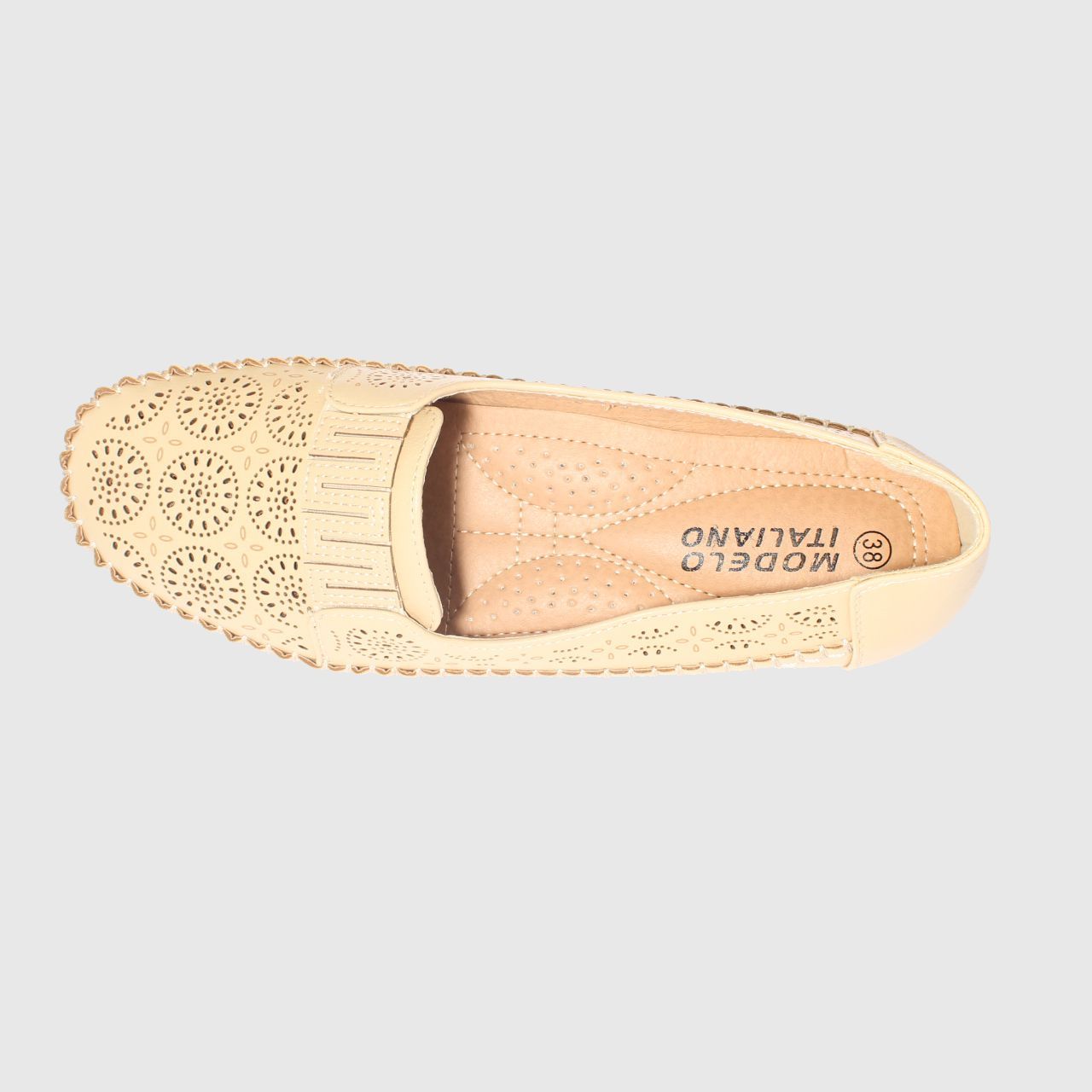 MOCASINES MUJER VIA FRANCA BEIGE MODELO ITALIANO ART. 5ASK64246 - 6
